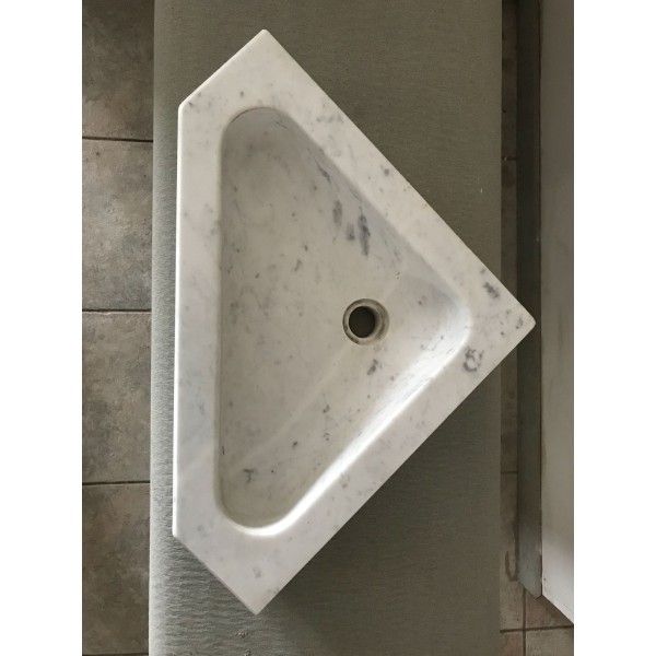 lavabo angolare in marmo 39x39 16